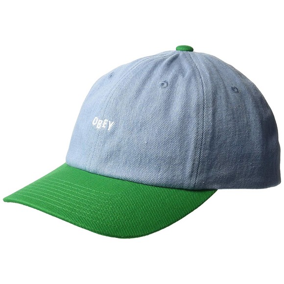 Obey Men's Wardlow Panel Snapback Hat Cap Green